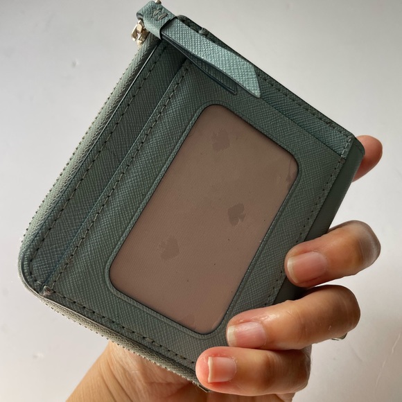 Kate Spade Cameron Small L-zip Bifold Wallet Blue Dawn Leather - Picture 16 of 16